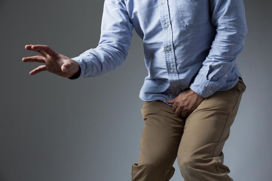 Pain in groin as a symptom of prostatitis